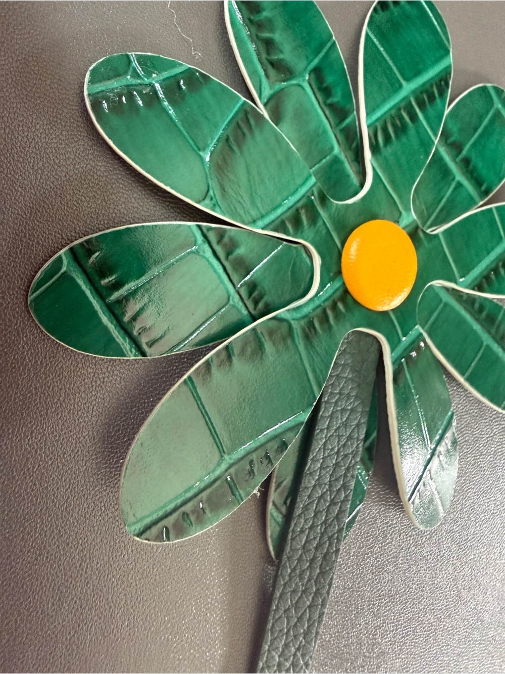 Songmont Leather Daisy Bag Charm - Picture 3 of 6